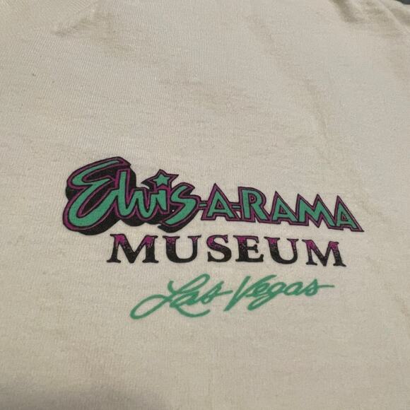 Vintage Elvis A Rama Museum Las Vegas Nevada Tee Shirt Mens XL 90s Y2K King Pop - Picture 5 of 9